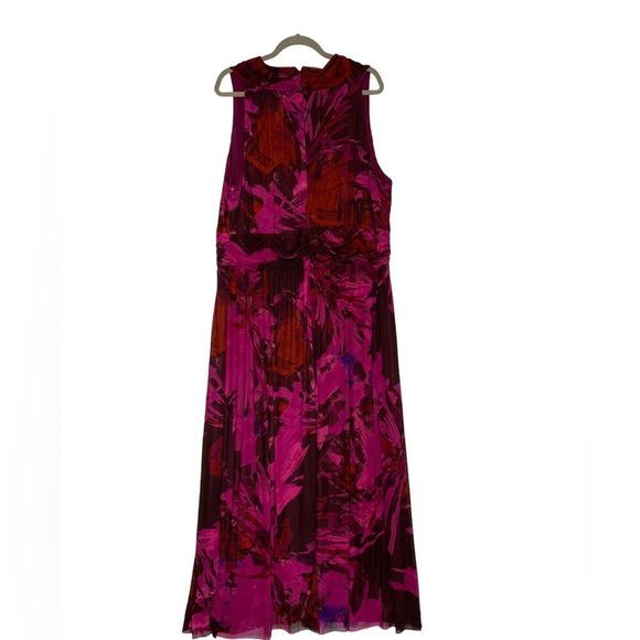 NEW London Times Floral Halter Ruched Waist Sleeveless Maxi Dress | Size 20W - Picture 7 of 11